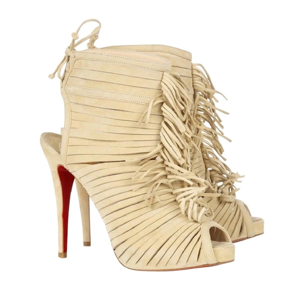 Christian Louboutin Fringe Miss Deva 36.5 Bootie
